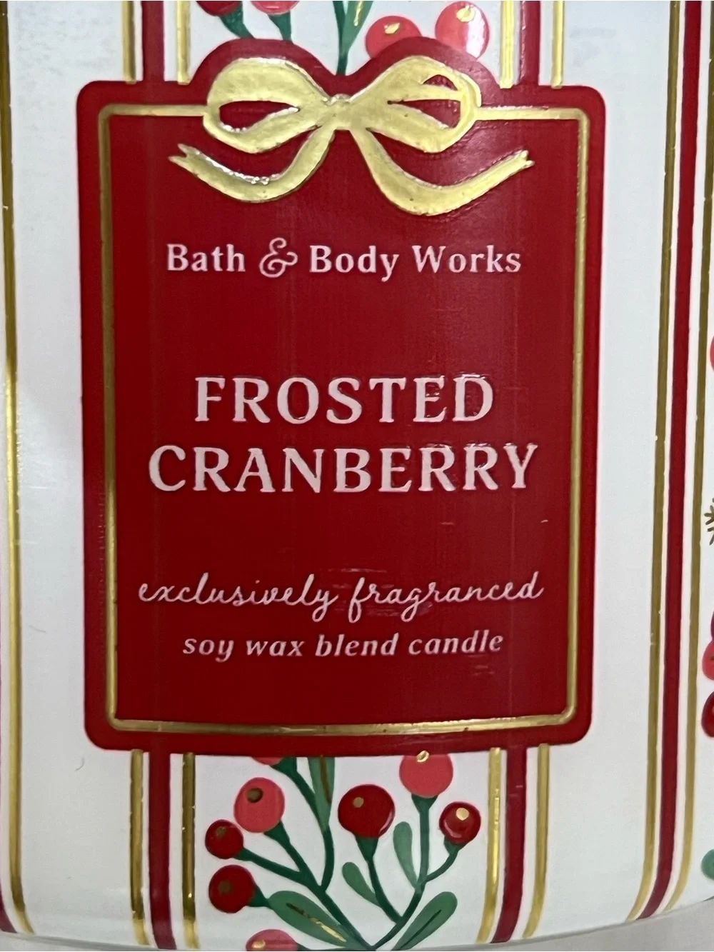 Bath & Body Works Frosted Cranberry Scented Candle 14.5 oz.